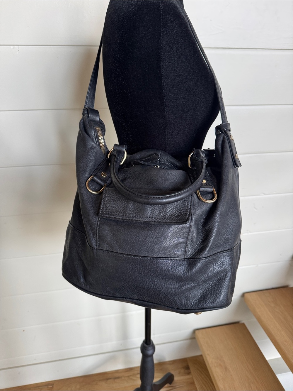 J. Crew Tartine Satchel Pebbled Leather Tote w/Gold-Tone Hardware Shoulder Bag